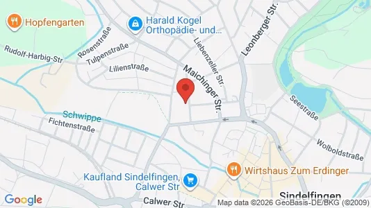 Apartments for rent i Böblingen - kort over placeringen