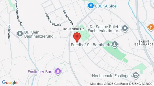 Apartments for rent i Esslingen - kort over placeringen