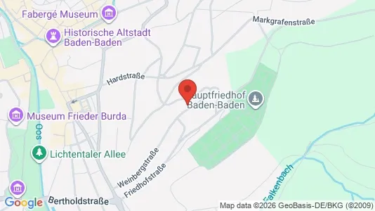 Apartments for rent i Baden-Baden - kort over placeringen