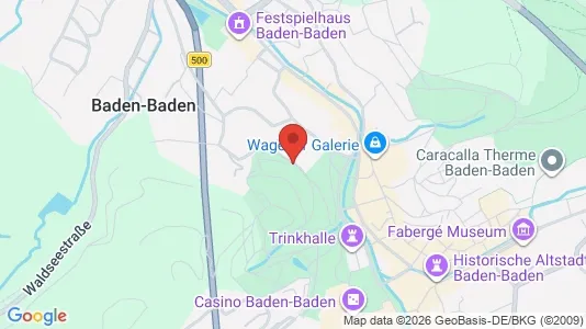 Apartments for rent i Baden-Baden - kort over placeringen
