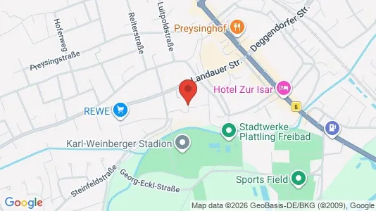 Apartments for rent i Deggendorf - kort over placeringen
