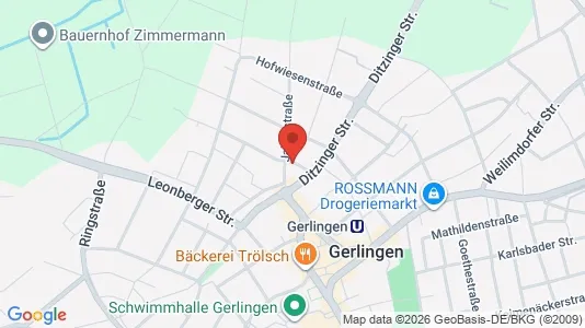 Apartments for rent i Ludwigsburg - kort over placeringen