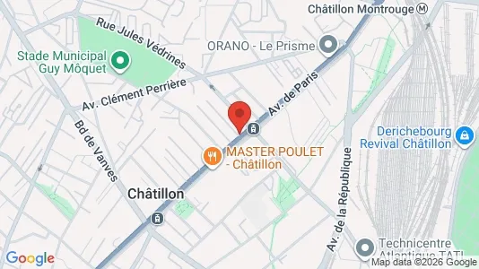 Rooms for rent i Châtillon - kort over placeringen