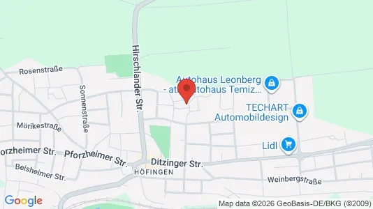 Rooms for rent i Böblingen - kort over placeringen