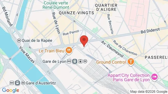 Apartments for rent i Paris 12ème arrondissement - Bercy - kort over placeringen