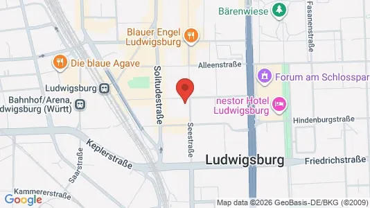 Rooms for rent i Ludwigsburg - kort over placeringen