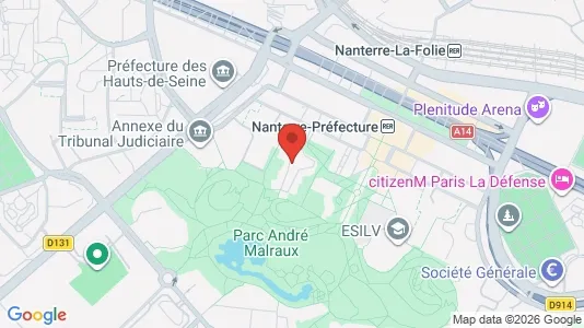 Rooms for rent i Nanterre - kort over placeringen