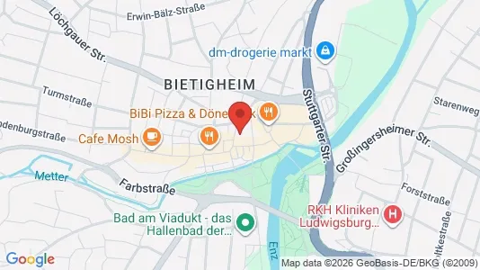 Apartments for rent i Ludwigsburg - kort over placeringen