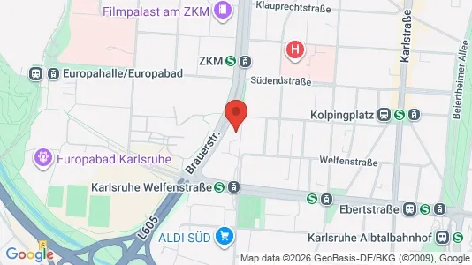 Apartments for rent i Karlsruhe - kort over placeringen
