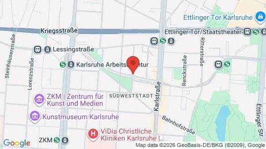 Apartments for rent i Karlsruhe - kort over placeringen