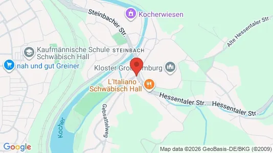 Apartments for rent i Schwäbisch Hall - kort over placeringen