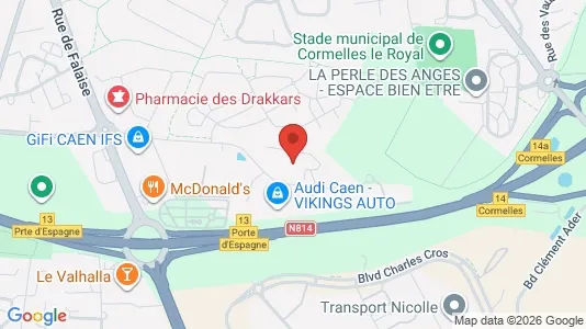 Apartments for rent i Caen - kort over placeringen