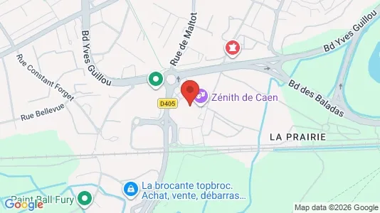 Apartments for rent i Caen - kort over placeringen