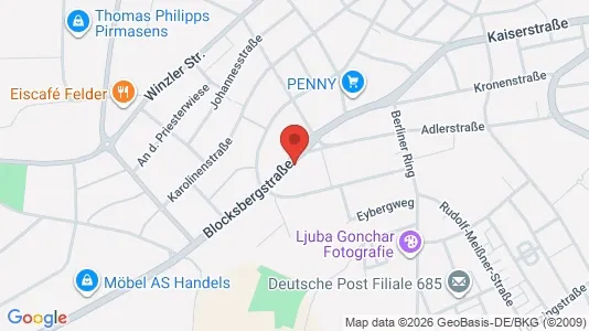 Apartments for rent i Pirmasens - kort over placeringen