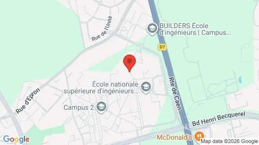 Apartments for rent i Caen - kort over placeringen