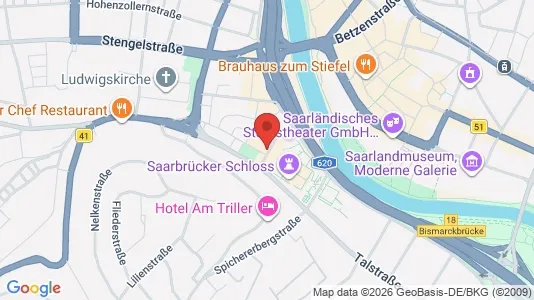 Rooms for rent i Saarbrücken - kort over placeringen