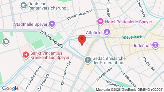 Apartments for rent i Speyer - kort over placeringen