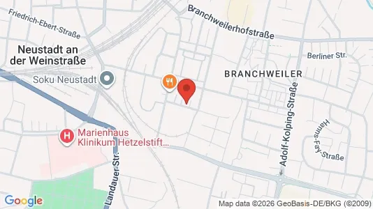 Apartments for rent i Neustadt an der Weinstraße - kort over placeringen