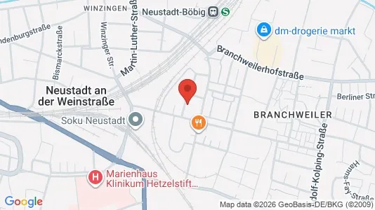 Apartments for rent i Neustadt an der Weinstraße - kort over placeringen