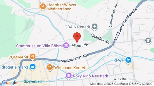 Apartments for rent i Neustadt an der Weinstraße - kort over placeringen