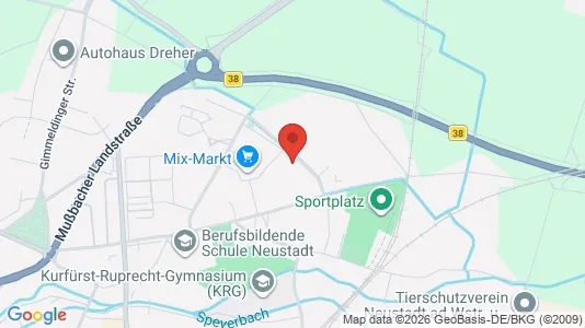 Apartments for rent i Neustadt an der Weinstraße - kort over placeringen