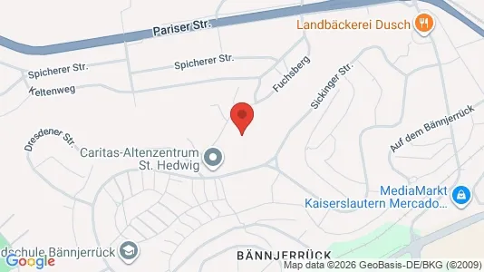 Apartments for rent i Kaiserslautern - kort over placeringen