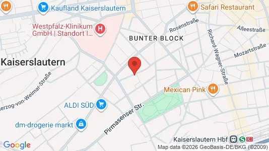 Apartments for rent i Kaiserslautern - kort over placeringen