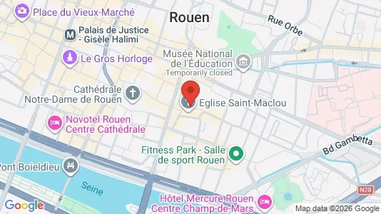 Apartments for rent i Rouen - kort over placeringen