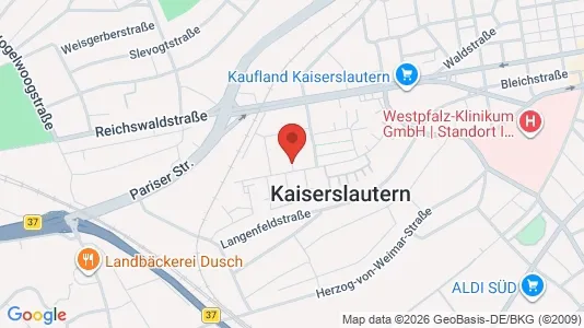 Apartments for rent i Kaiserslautern - kort over placeringen