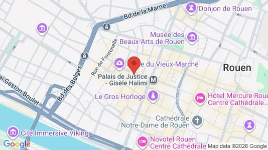 Apartments for rent i Rouen - kort over placeringen