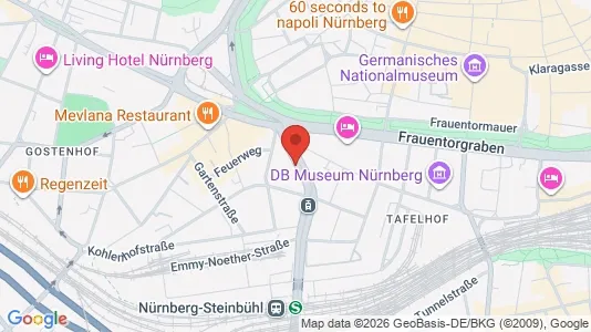 Apartments for rent i Nuremberg - kort over placeringen
