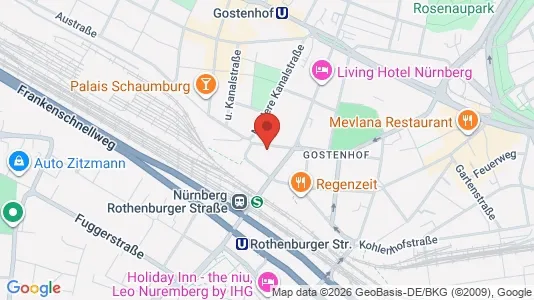 Apartments for rent i Nuremberg - kort over placeringen