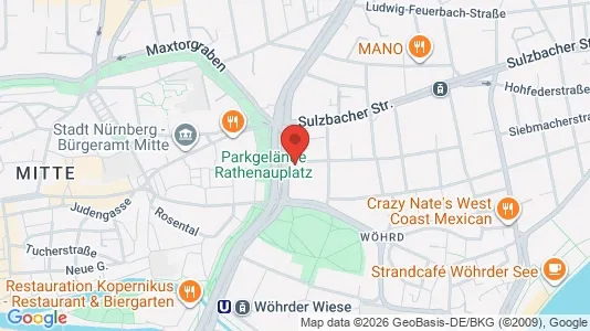 Apartments for rent i Nuremberg - kort over placeringen