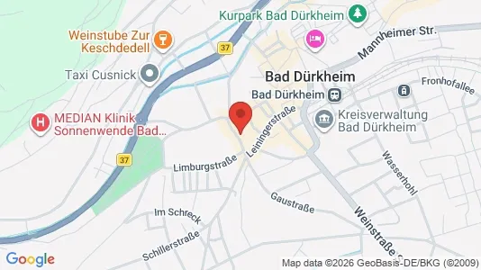 Apartments for rent i Bad Dürkheim - kort over placeringen