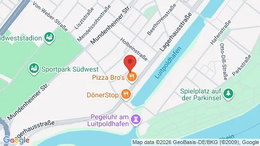 Apartments for rent i Ludwigshafen am Rhein - kort over placeringen
