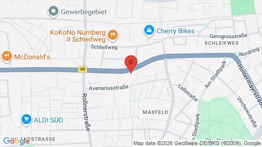 Apartments for rent i Nuremberg - kort over placeringen