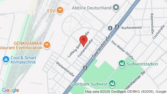 Apartments for rent i Ludwigshafen am Rhein - kort over placeringen