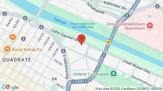 Rooms for rent i Mannheim - kort over placeringen