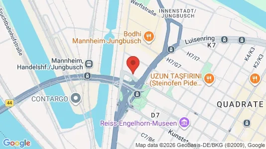 Apartments for rent i Mannheim - kort over placeringen