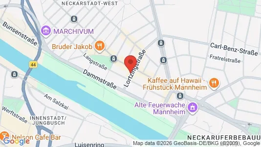 Apartments for rent i Mannheim - kort over placeringen