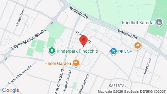 Apartments for rent i Mannheim - kort over placeringen
