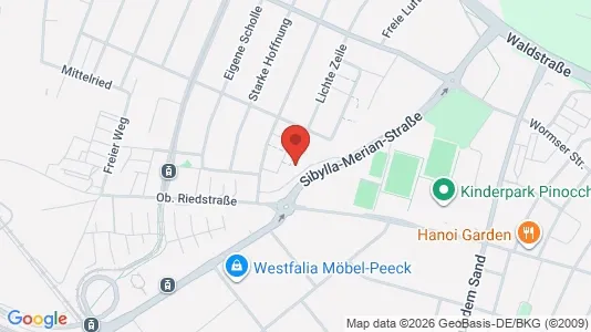 Apartments for rent i Mannheim - kort over placeringen