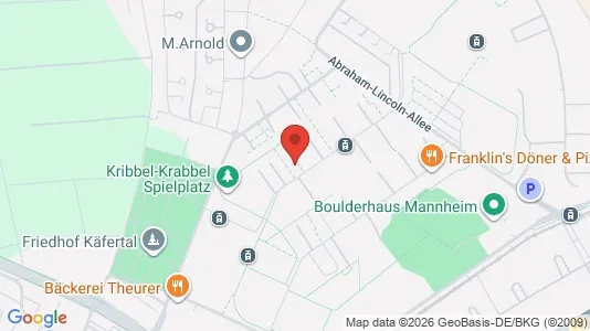 Apartments for rent i Mannheim - kort over placeringen
