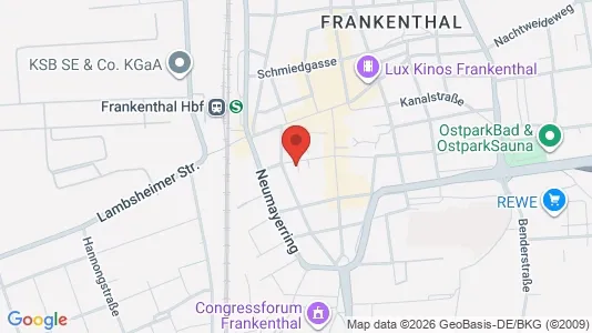 Apartments for rent i Frankenthal (Pfalz) - kort over placeringen