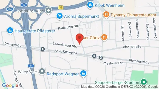 Apartments for rent i Rhein-Neckar-Kreis - kort over placeringen