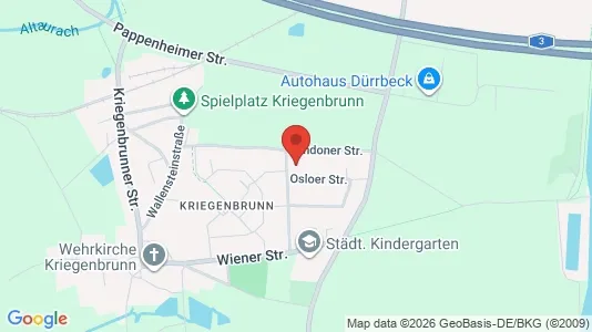 Apartments for rent i Erlangen - kort over placeringen
