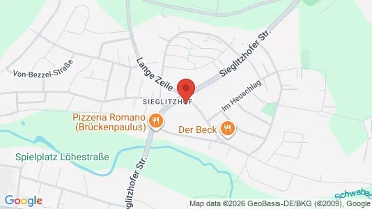 Apartments for rent i Erlangen - kort over placeringen