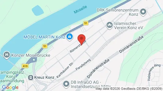 Apartments for rent i Trier-Saarburg - kort over placeringen