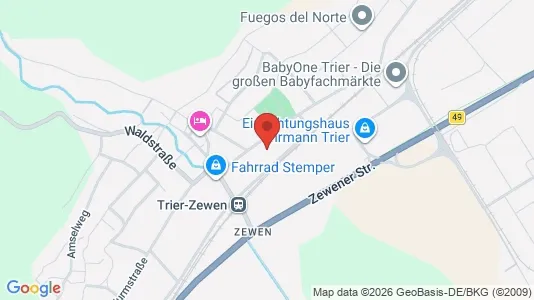 Apartments for rent i Trier - kort over placeringen