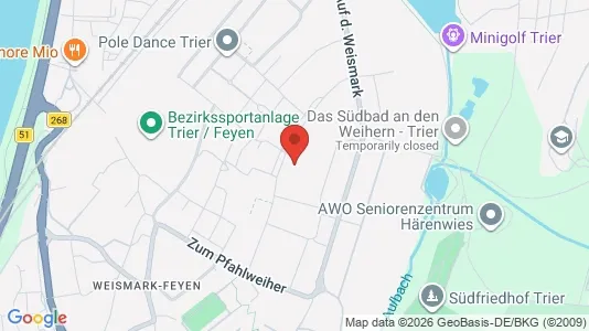 Apartments for rent i Trier - kort over placeringen